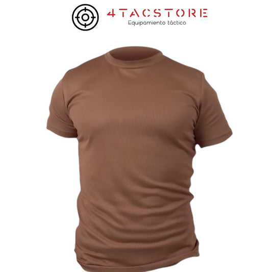 Polera Tipo Dryfit Manga Corta - Tabaco