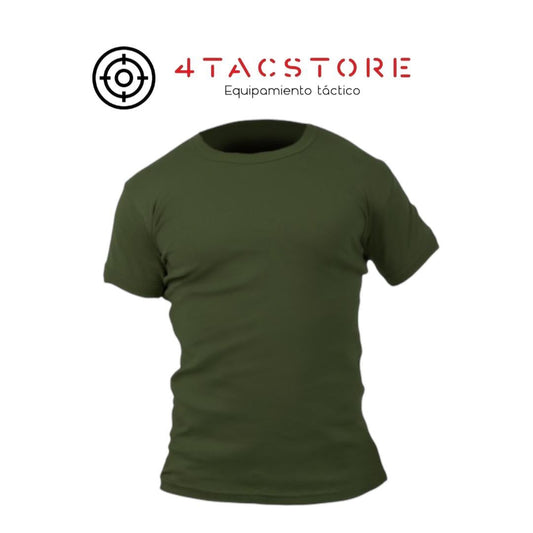Camiseta Manga Corta de Algodón - Verde