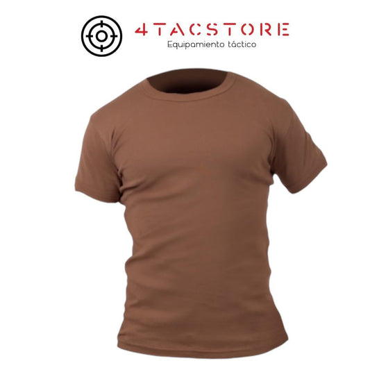 Camiseta Manga Corta de Algodón - Tabaco (Ocre)