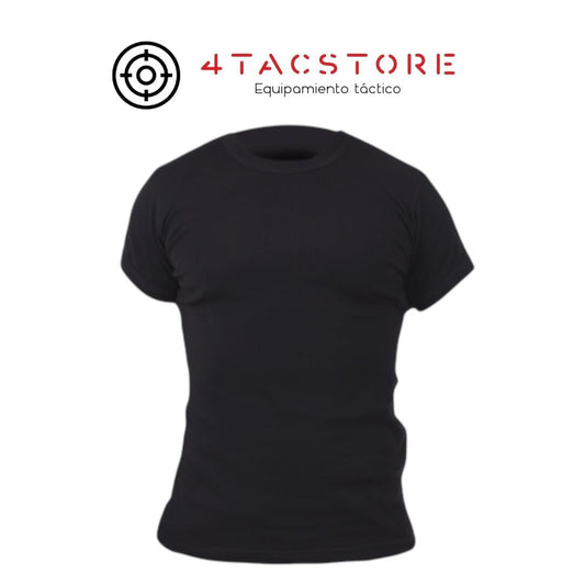 Camiseta Manga Corta de Algodón - negro