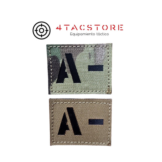Parche CORTE LASER TACTICO MILITAR grupo sanguineo A-