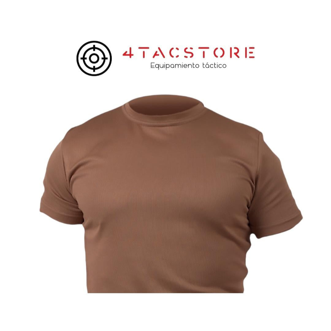 Polera Tipo Dryfit Manga Corta - Tabaco