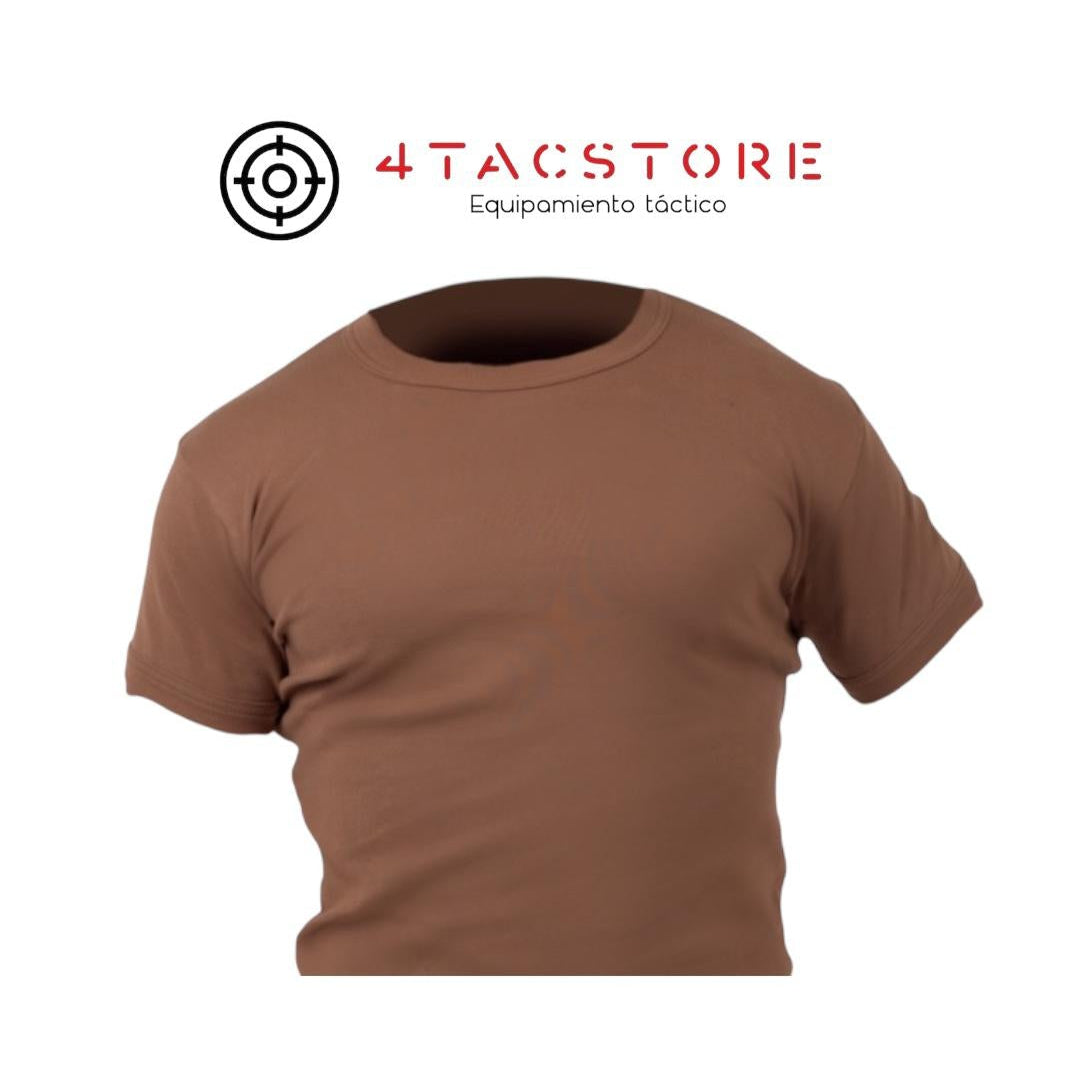Camiseta Manga Corta de Algodón - Tabaco (Ocre)