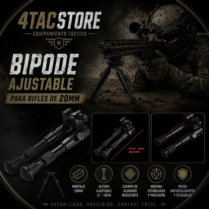 Bipode riel 20mm bipode para rifles bipode ajustable 20mm