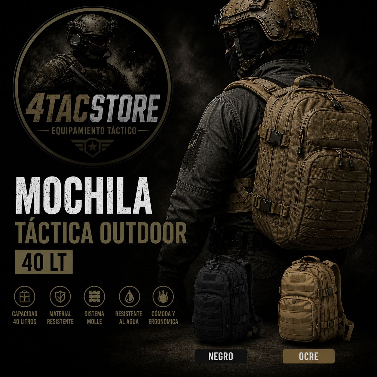 Mochila Tactica Molle Mochila Outdoor Mochila Trekking 40lt