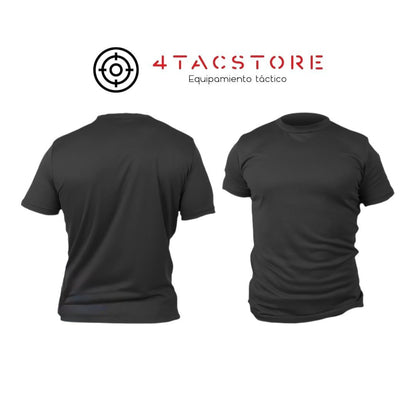 Polera Tipo Dryfit Manga Corta - Negra