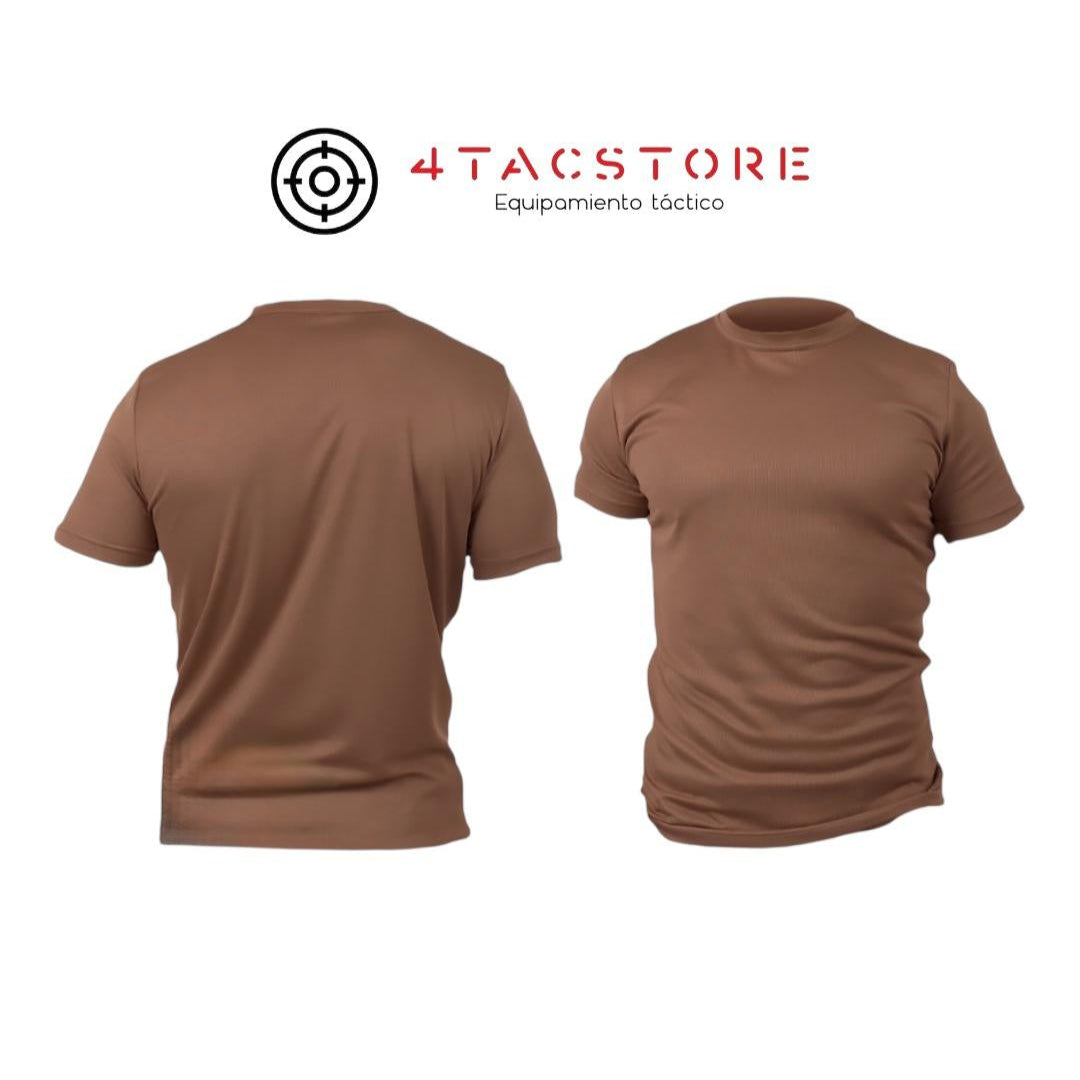 Polera Tipo Dryfit Manga Corta - Tabaco