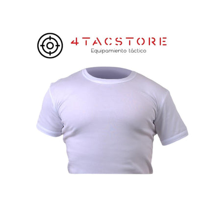 Camiseta Manga Corta de Algodón - Blanca