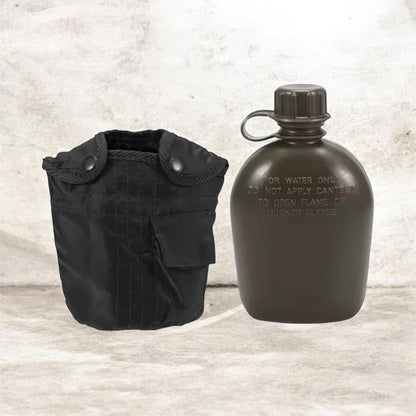 Cantimplora Táctica Militar + Taza Aluminio